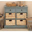 Unité de rangement 4 paniers et 2 tiroirs Beverly Wood-17610633