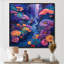 «Blue Coral Sea Floor Symphony III», impression d'art mural corail-134423613-106111434