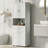Tall Bathroom Cabinet With Laundry Basket-1158444258