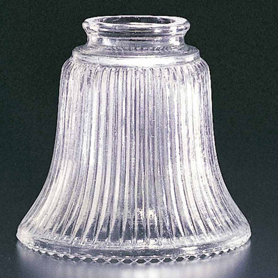Volume Lighting 4.5"H x 4.75"W Glass Bell Pendant Shade with Clear Ribbed Glass