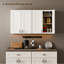 Armoire de rangement murale blanche en bois massif, armoire murale à 2 portes avec 2 tablettes réglables, armoire murale prête à assembler pour la cuisine, la salle de bain et le garage, P 12 po x H 36 po-120317730-120317725