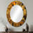 Gold Black Fractal Tide VI - Fractals Decorative Wall Mirror, Gold Large Mirror, Printed Metal Art-121387067-121387489