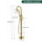 Freestanding Floor-mount Tub Filler With Hand Shower, Round Design, 2-handle-120077778