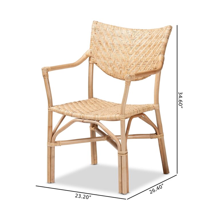 Beachcrest Home Rattan King Louis Back Side Chair & Reviews