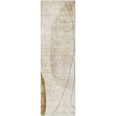 Premium Machine Washable Prisco Taupe Rug