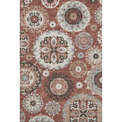 Premium Machine Washable Prisco Paprika Rug