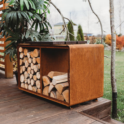 74cm W Metal Log Rack