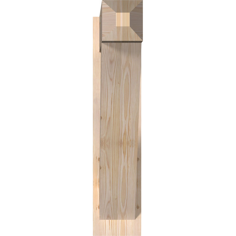 Artisan traditionnel en bois rustique, Sapin Douglas de 7 1/2 po (lisse), P 34 po x H 34 po
