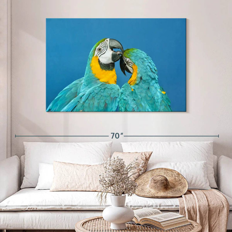 Brampt Macaw Love, 32'' H x 48'' W