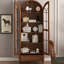 Vitrines en bois massif noisette + verre-120539002