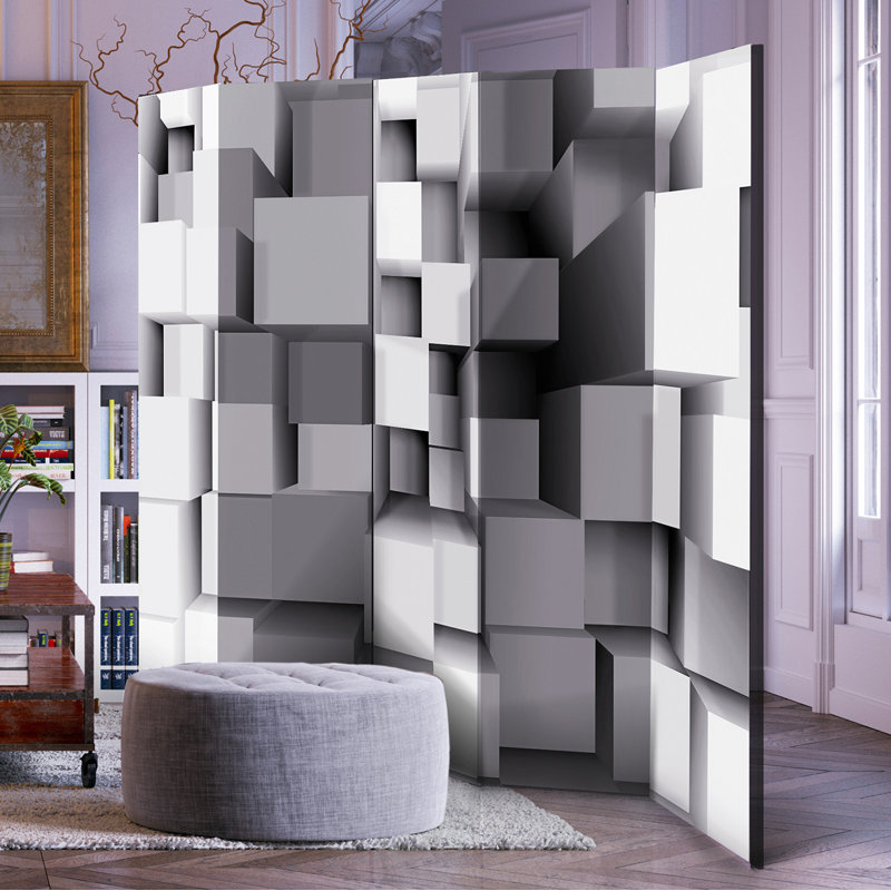Solid Wood Folding Room Divider, 5