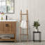 59.1" H 4-Rung Solid Wood Blanket Ladder Rustic Freestanding Towel Rack