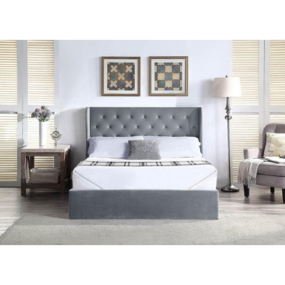 Bogley Upholstered Ottoman Storage Bed with Mattress