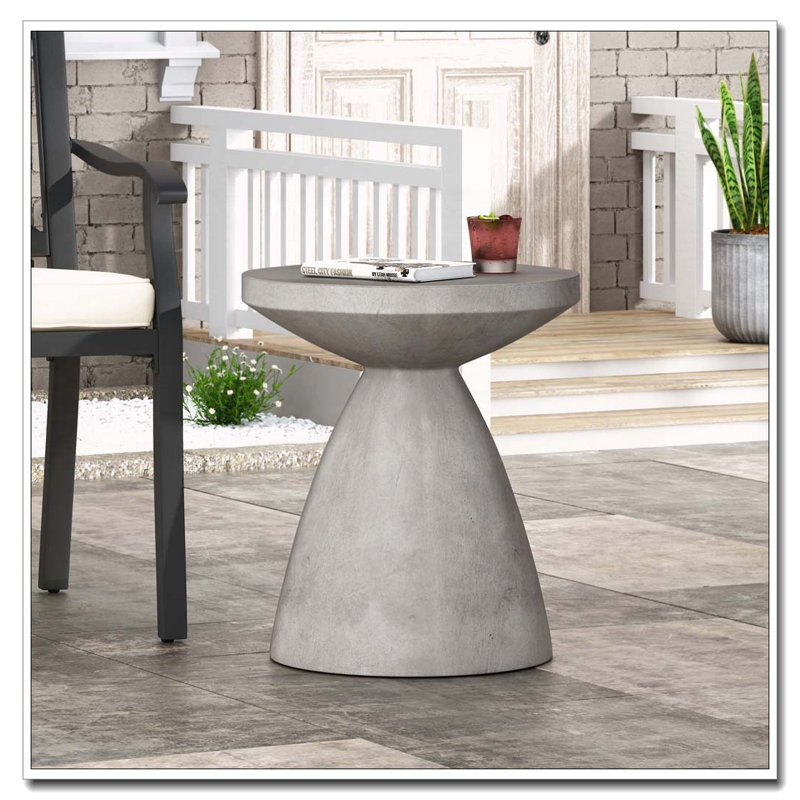 Outdoor LightWeight Concrete Side Table