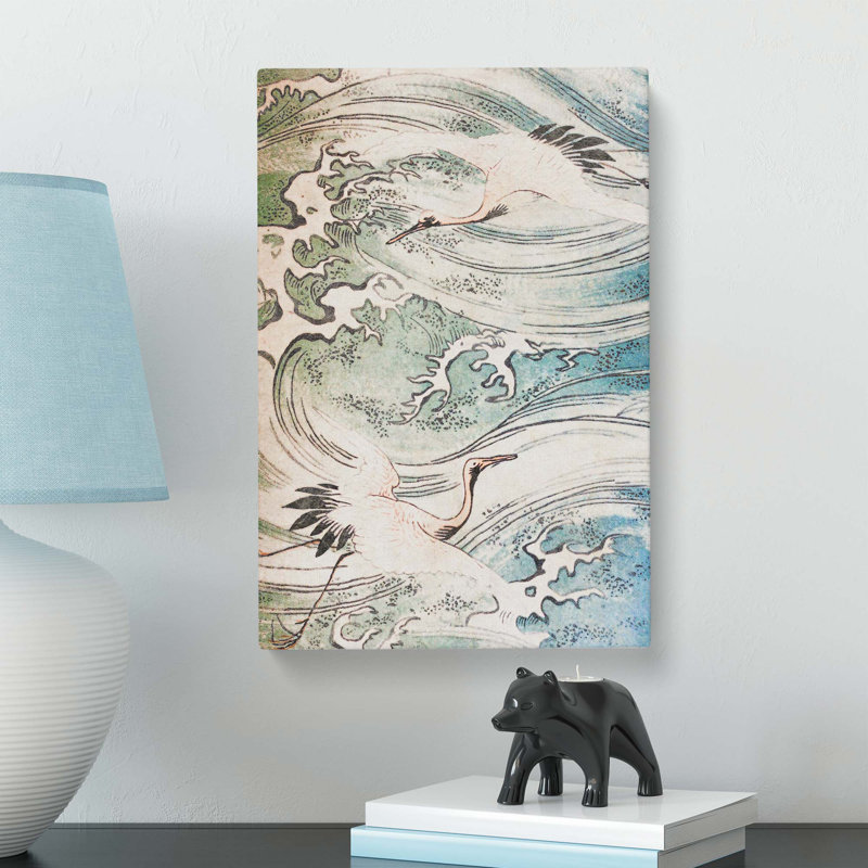 Storks Flying Above Water - Wrapped Canvas, 76.2 cm H x 50.8 cm W
