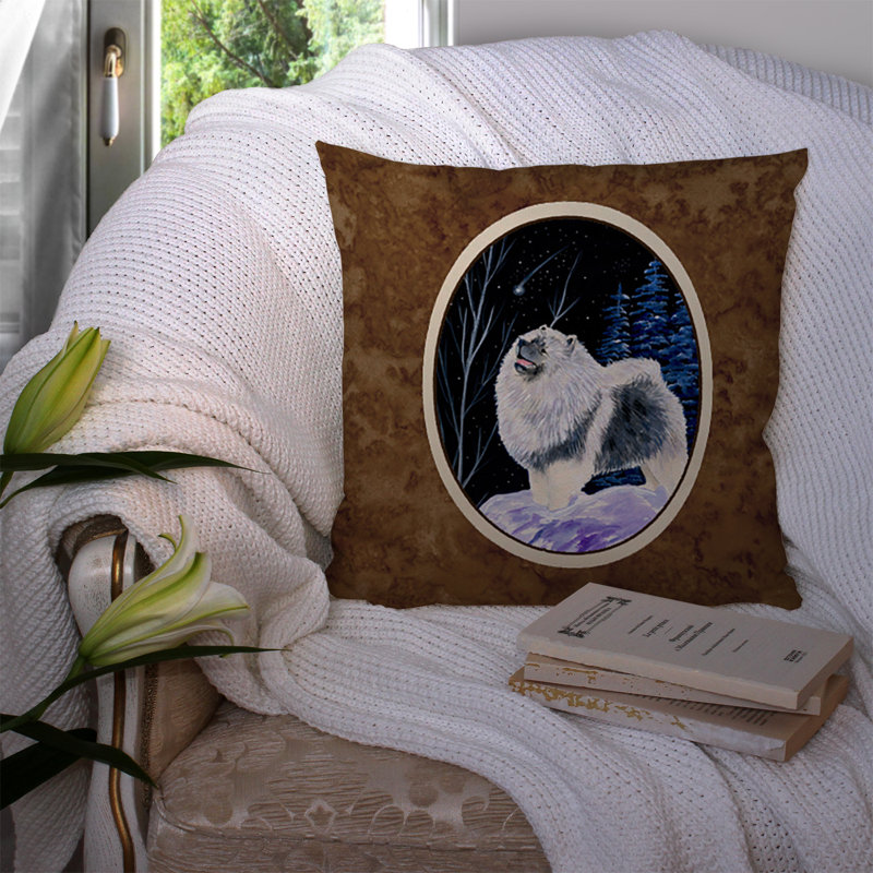 Coussin décoratif intérieur / extérieur Starry Night Keeshond
