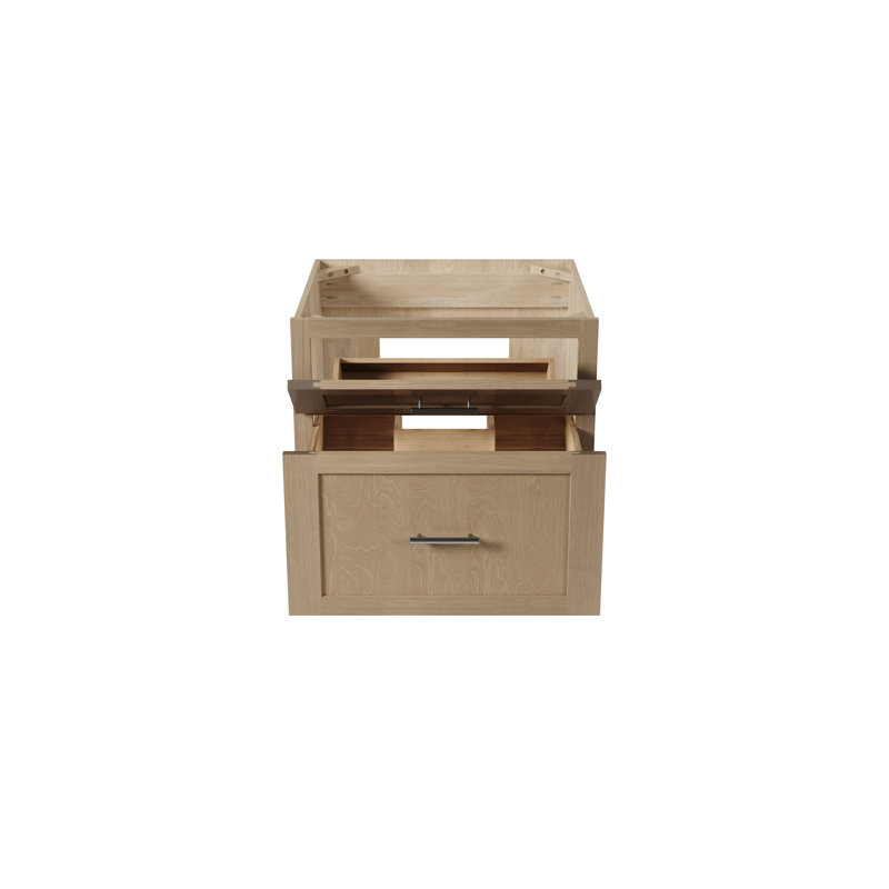 Meuble-lavabo mural simple flottant 24 po Disar, Chêne naturel