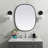 Sabine Metal Curved Oval Wall Mirror-1451160152-1451160148