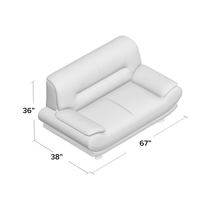 Knudson Pillow Top Arm, 36" H x 67" W x 38" D, Khaki