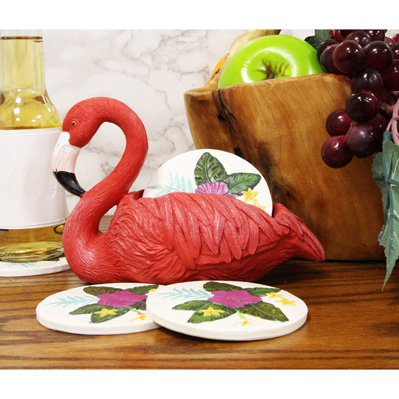 Sous-verre oiseaux de paradise perchoirs flamant rose