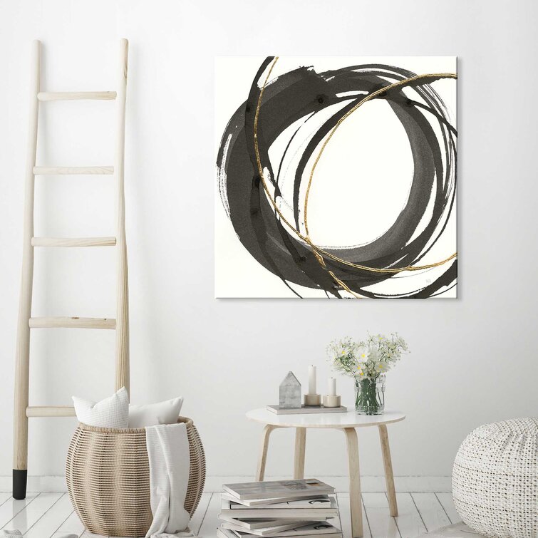 Orren Ellis Gilded Enso I On Canvas Print | Wayfair