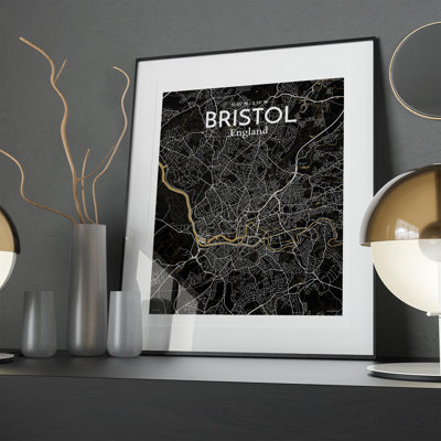 Bristol City Map In Luxe - No Frame Print