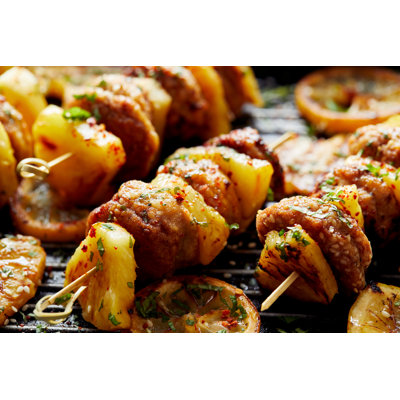 Grilled Skewers - Wrapped Canvas Print