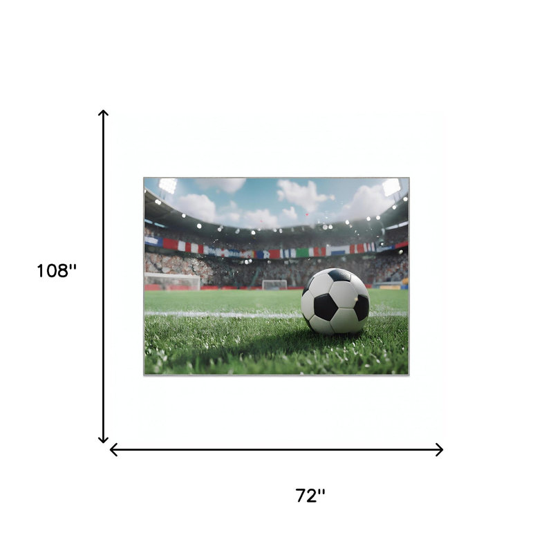 Tapis de soccer vert et noir 6 pi x 9 pi
