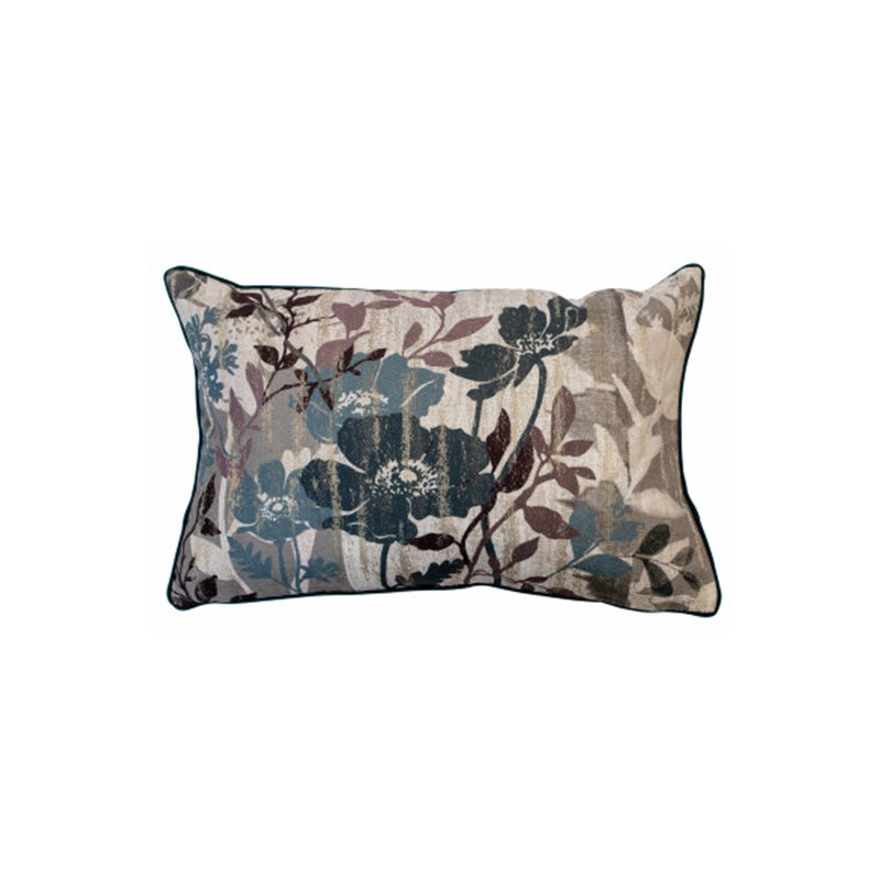 Woden Abstract Teal Rectangle Throw Cushion