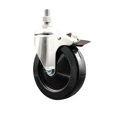Hard Rubber Swivel Caster with Brake
