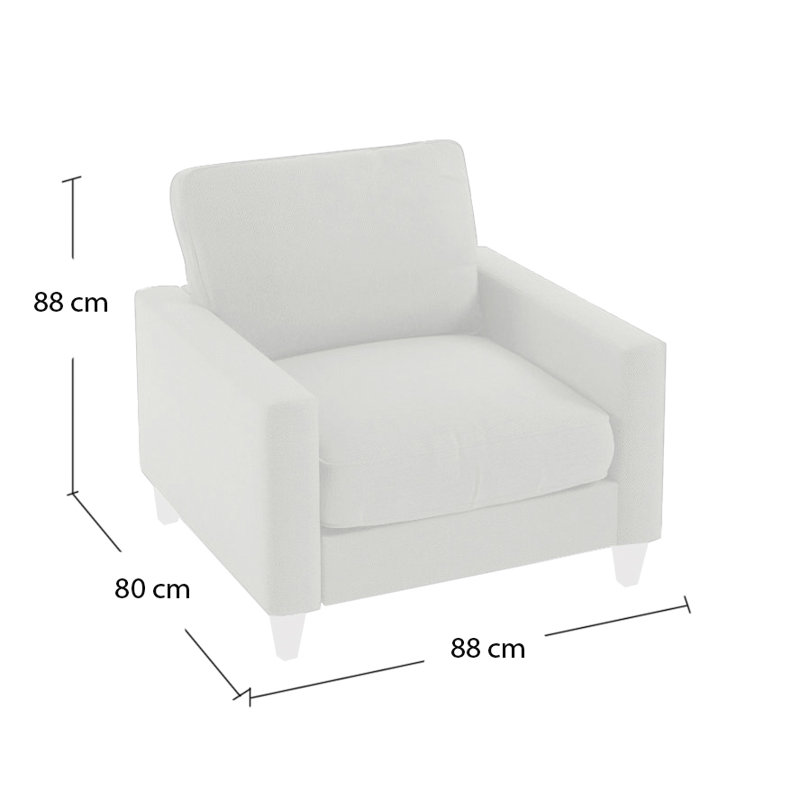 Mizpah Upholstered Armchair, Cream