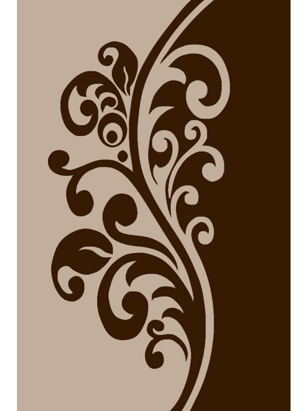 Tapis à motif chocolat Persian, Rectangle 7 pi 10 po x 10 pi 2 po
