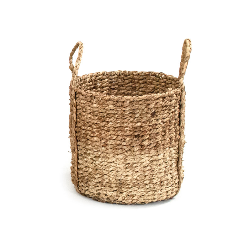 Handmade Seagrass Decorative Basket, 14" H x 14" W x 14" D
