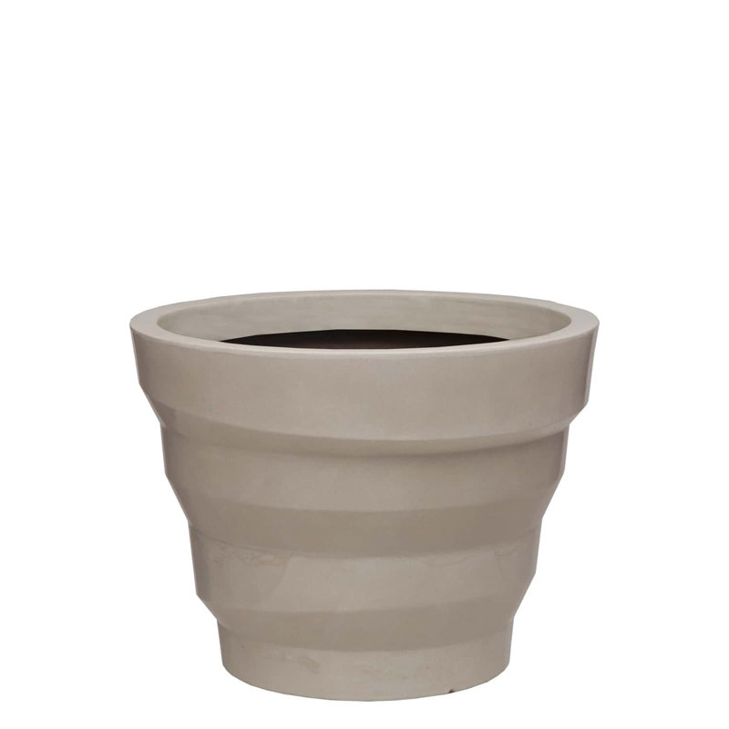 Pot à fleurs rond Kaofen ECOBO EcoFriendly, H 13,4 po x l 17,7 po x P 17,7 po, Blanc marbré