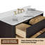 Meuble-lavabo flottant 48 po avec lavabo, meuble-lavabo mural cannelé, comptoir en faux marbre, tiroir à fermeture en douceur, entièrement assemblé, chêne noir-56160961-56160991