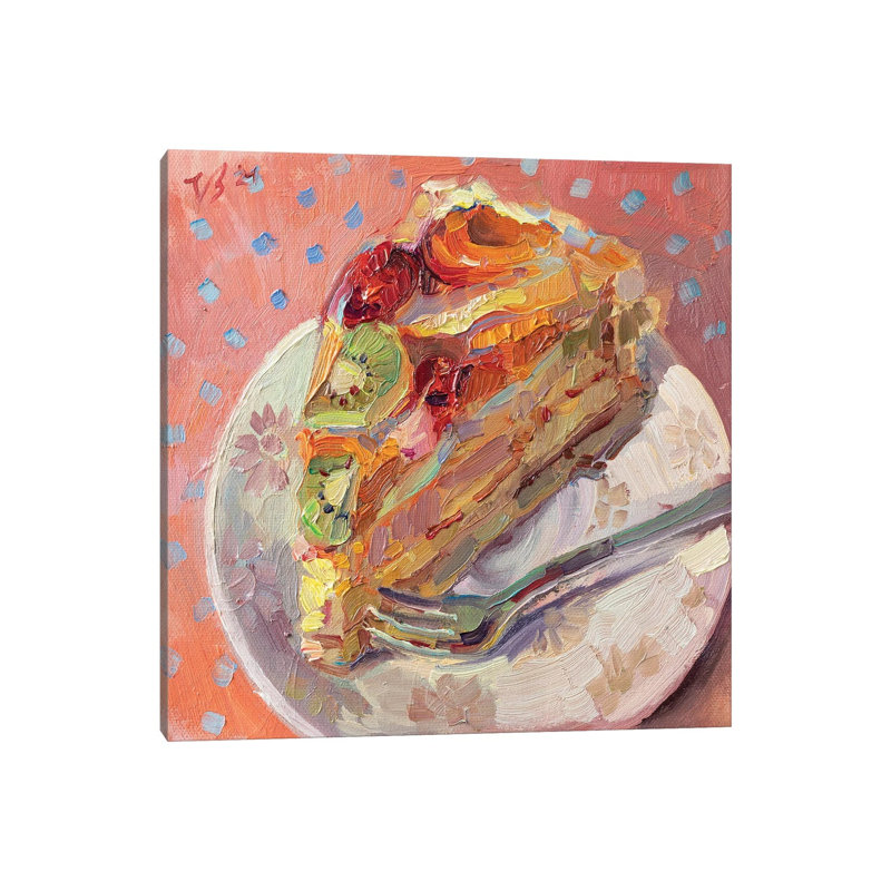 Fruit Pie Slice 1 Piece Wrapped Canvas Painting, 93.98 cm H x 93.98 cm W x 1.91 cm D