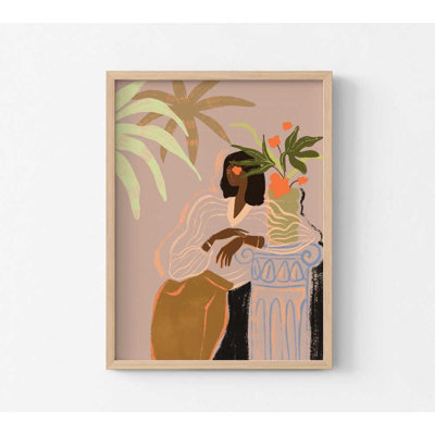 Reproduction d'art mural figuratif: palette botanique sereine - encadrée sur mesure