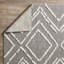 Tapis d'intérieur gris en polyester tissé à la machine Eliot-842874210
