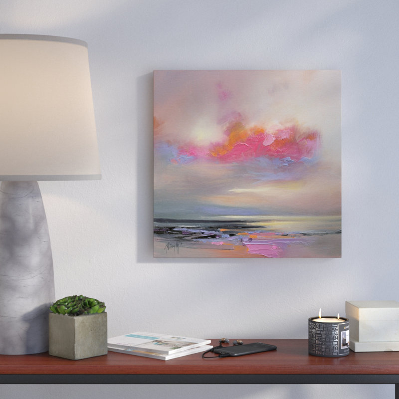 «Magenta Cloud» par Scott Naismith - estampe numérique sur toile tendue avec châssis, H 26 po x l 26 po x P 1,5 po