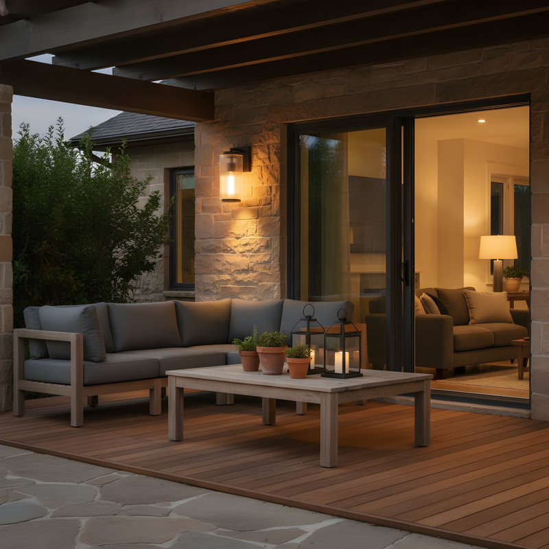 Ronde Medium One Light Outdoor Wall Lantern from Generation Lighting , Clear, 14" H x 5.875" W x 7.125" D, Bronze