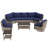 7 - Person Patio Conversation Set with Swivel Lounge Chairs-102343238