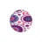 Pink Circle Floral Themed Patterned Woven Base Carpet And Washable Carpet-30354718