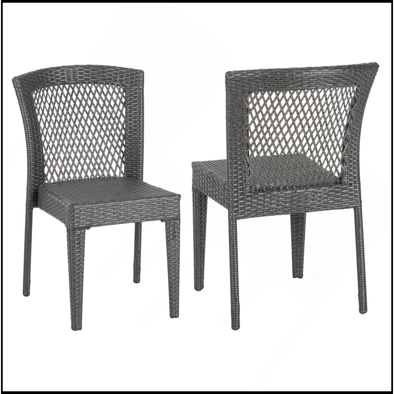 Chaises d'extérieur polyvalentes empilables avec matériaux durables et design élégant, ensemble de 2