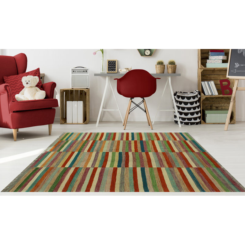Genera Wool Striped and Geometric Indoor Rug