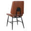 Chaise d'appoint en métal H & D capitonnée dossier et siège en vinyle