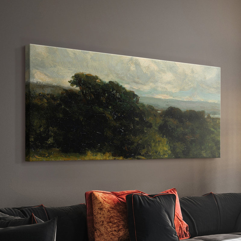 Série paysage - DCCXV III - Toile tendue avec châssis - Prêt à être accroché, H 16 po x l 32 po