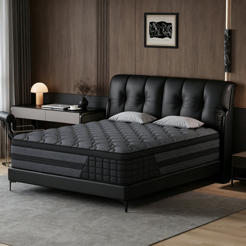 Medium Firm 12'' King Hybrid Memory Foam Mattress Pressure Relief & Balanced Support, King, 12"