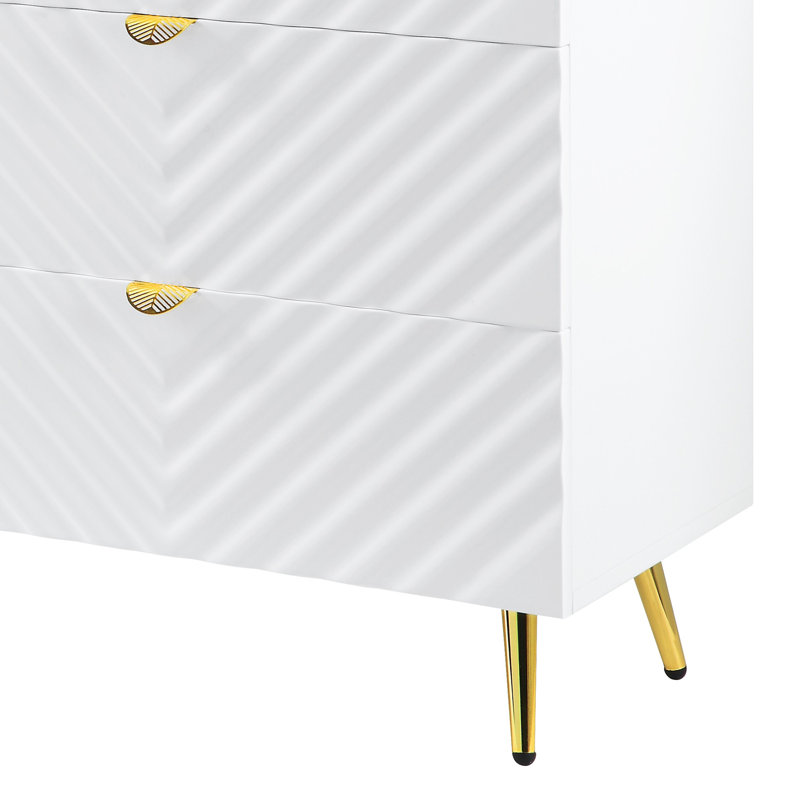 Dresser, White High Gloss Finish