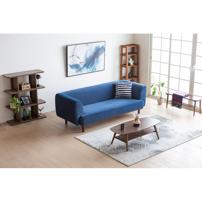Aiobheann 3 Seater Upholstered Sofa, NA, Navy