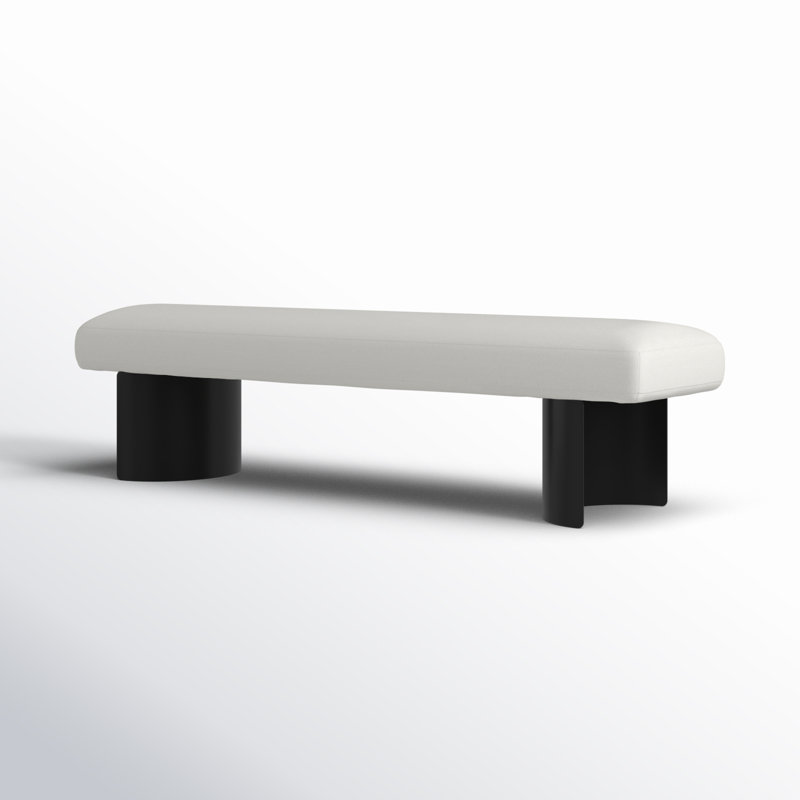 Banc en métal Axelle, Blanc
